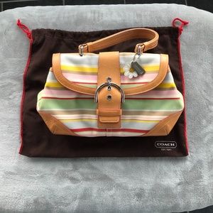 Coach Pastel Striped Bag